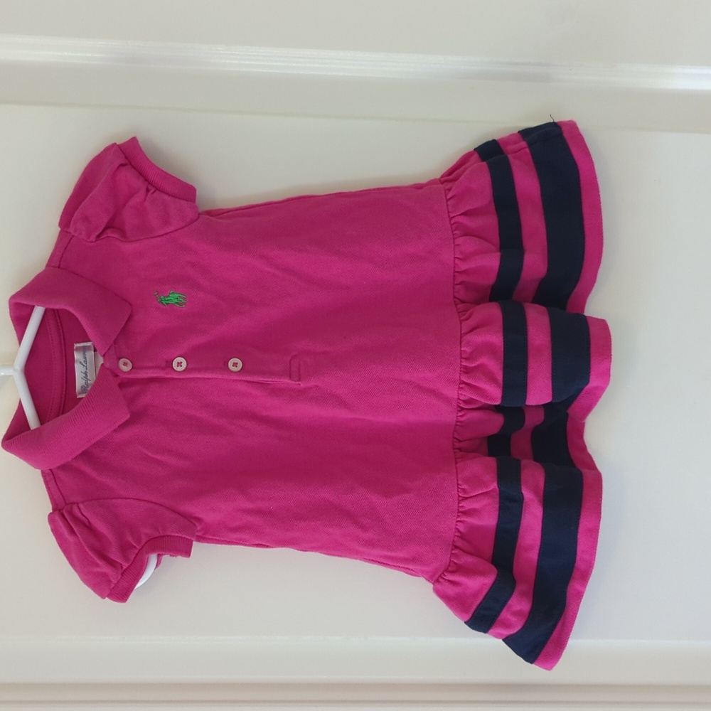 Ralph Lauren toddler polo dress withโ ruffle bottom
